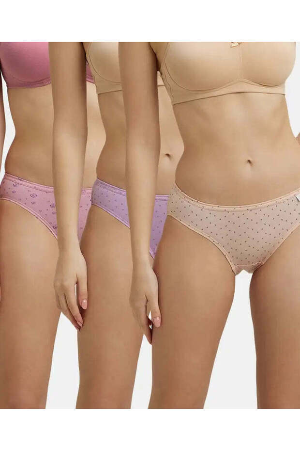 Simple Comfort Bikni Plain 3Pcs Pck 1410-03 Multicolor
