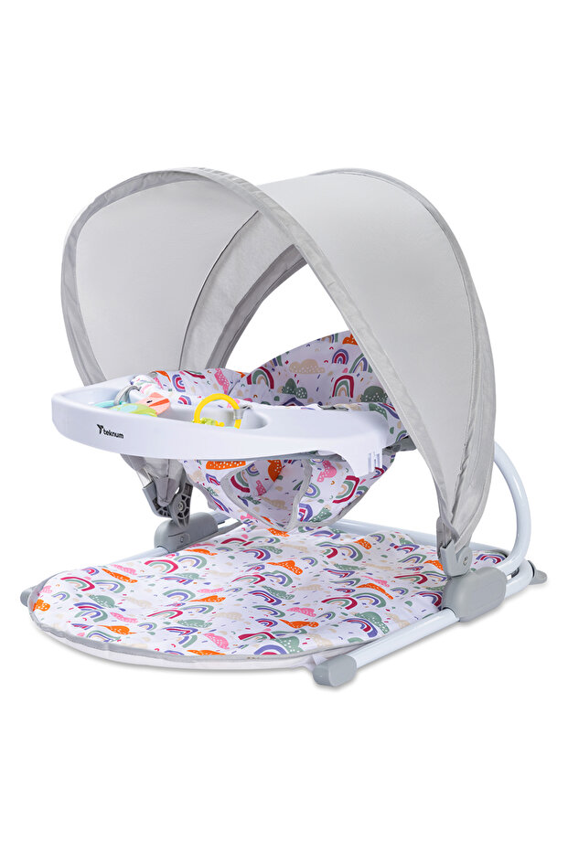 Baby Sit up support w/ Feeding Tray - Grey