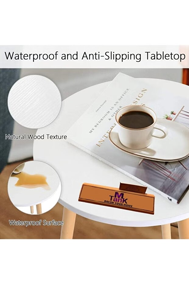 Mini Round Coffee Table White - 3