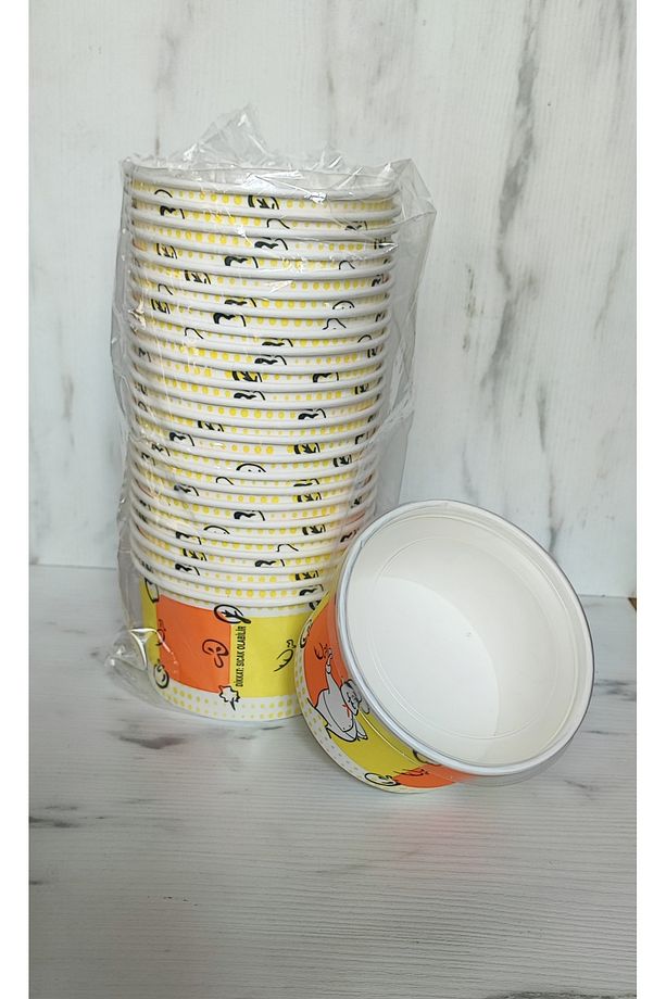 16 Oz Şeffaf Kapaklı Karton ÇORBA-AŞURE KASESİ 50 Adet Maycup - 2