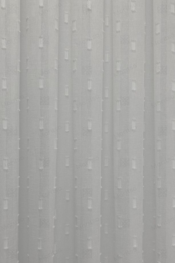 Tül Perde - İskandinav Serisi Bohem Helsa Desen Keten Zemine Pamuk İşleme Ekru Sık Pile(1x3) Curtain - 7