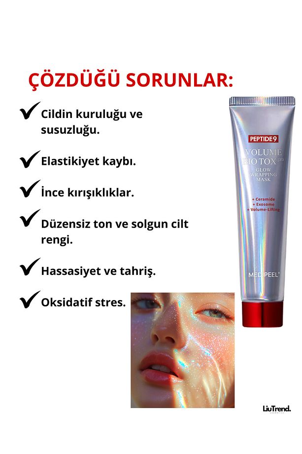 Peptide 9 Volume Bio Tox Glow Wrapping Mask 70 ml Parlak Ciltler Için Peptitli Film Maskesi M0489 - 4