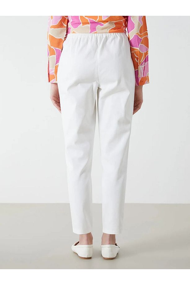 LCW Modest Ekru Beli Lastikli Kadın Pantolon - 5