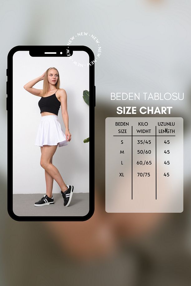 Bikini Üstü Volanlı Plaj Eteği 45cm Boy - 3