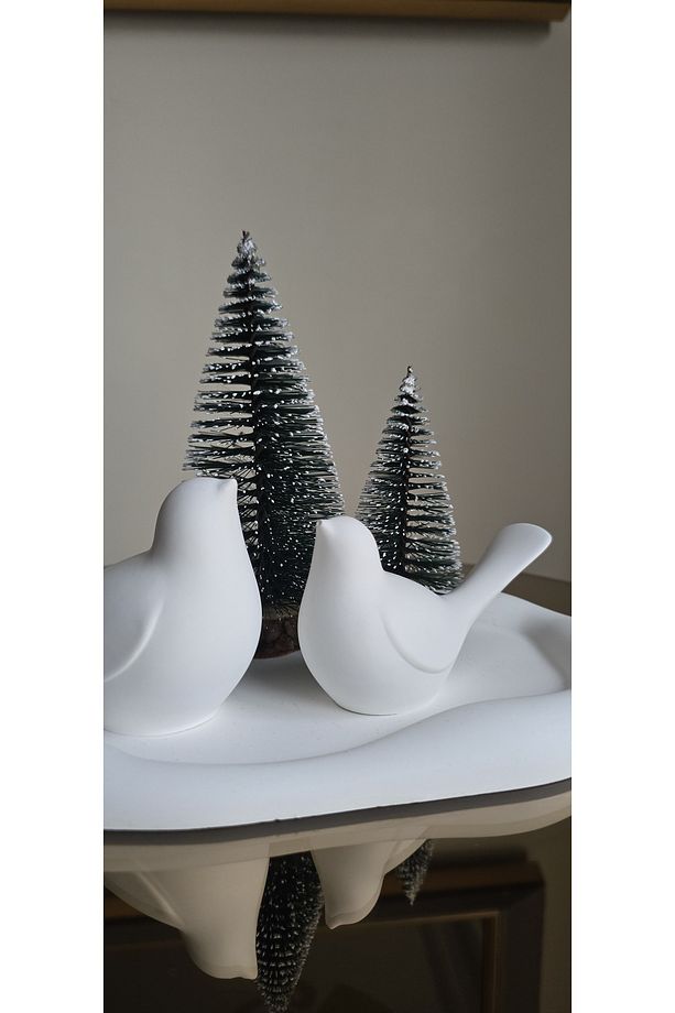 White Bird Dekoratif 3 Lü Set - 5