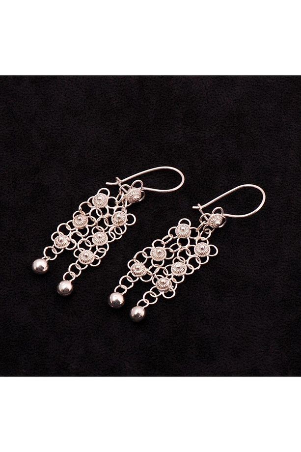 Yöresel Akıtma Kişniş Telkari Gümüş Set 1505 - 3