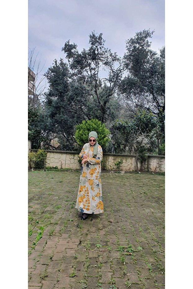 tesettür viskon elbise - 6