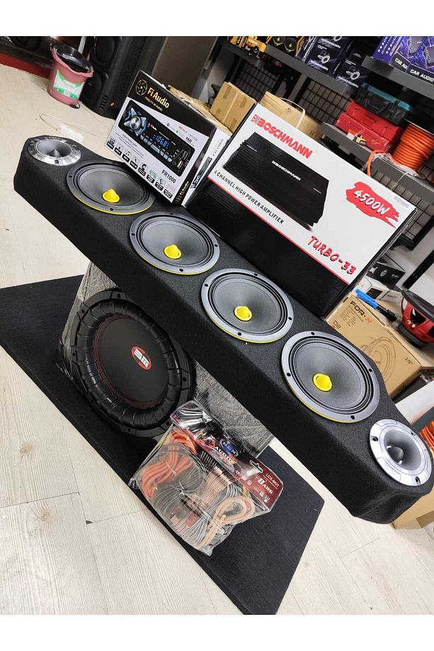 Ads Set Güclü Amfi 4500w Midrange Tanesi 700w125rms Kablo Seti Twetwer Pantizot Teyıp Fiaudio - 1