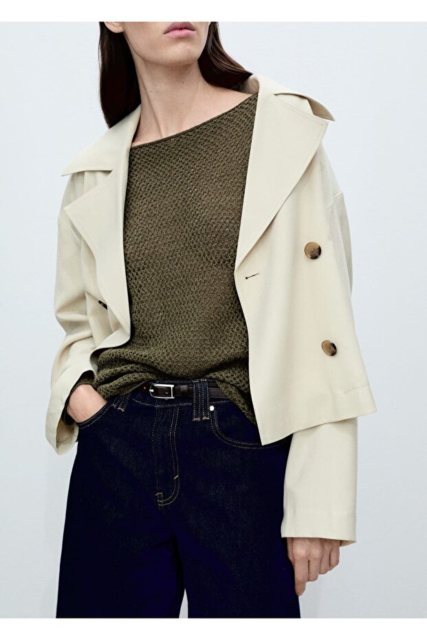 Durchbrochener Strickpullover mit U-Boot-Ausschnitt - 6