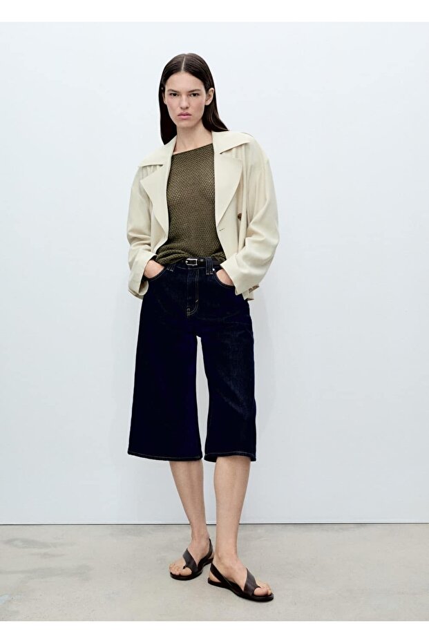 Durchbrochener Strickpullover mit U-Boot-Ausschnitt - 2