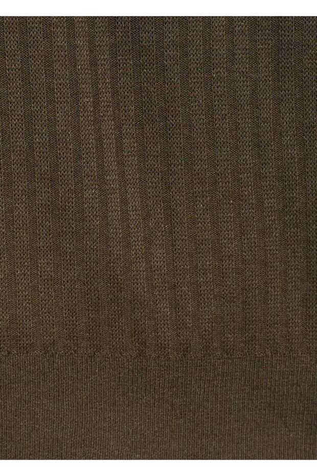 Çizgili dokuma tişört - 8