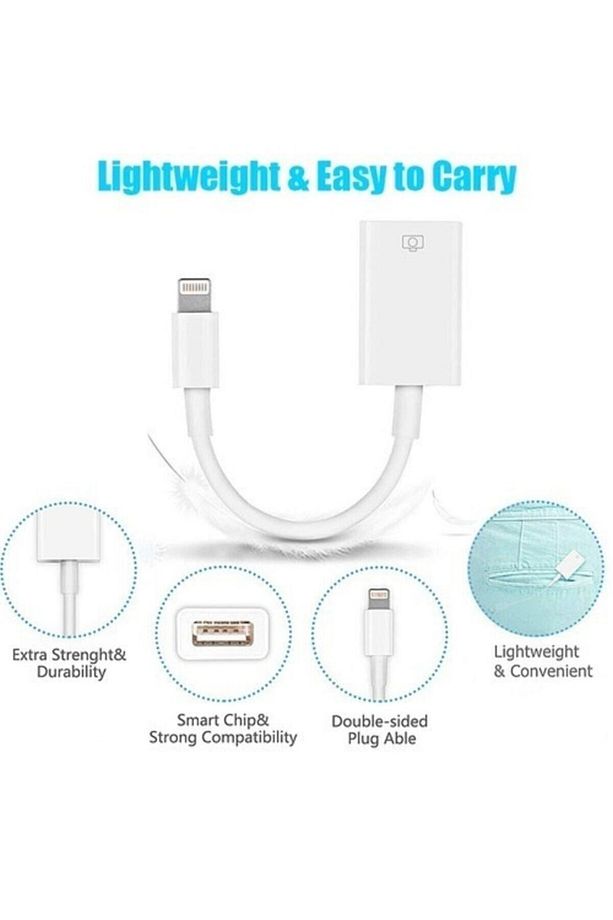 Lightning To Usb Çevirici Otg Usb Kamera Adaptörü İos 13 Üzeri Dönüştürücü - 2