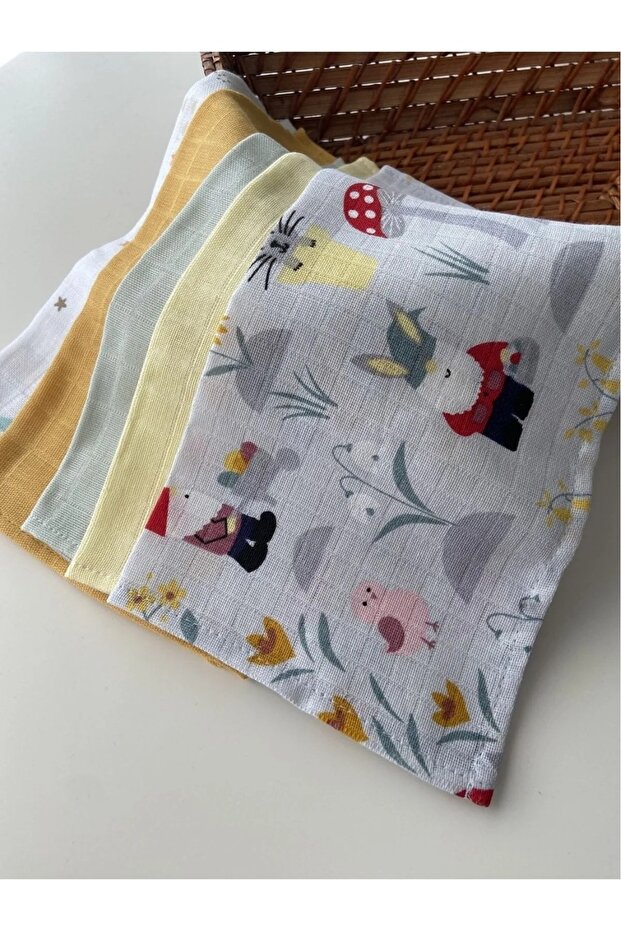 Muslin Multi-Purpose Baby Mouth Wipes Large Size 30*30 cm Pack of 5