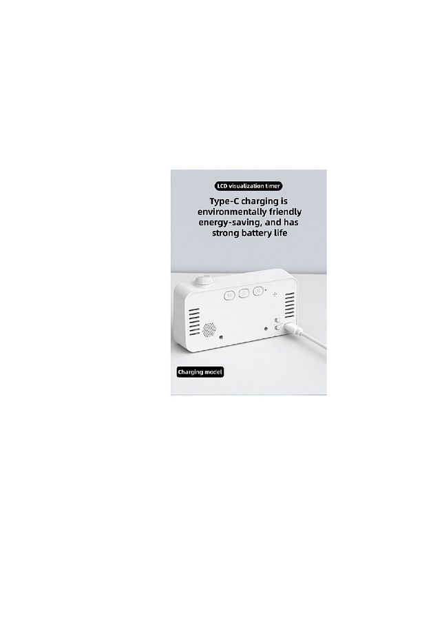 LCD Ekranlı Şarj Edilebilir Çocuk Çalar Saat Yüksek Hacimli Geri Sayım - 2
