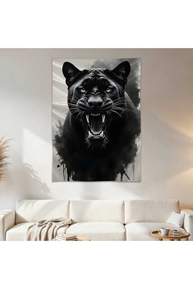 Black Panther Wall Drape Wall Tapestry First Quality Satin Fabric Poster
