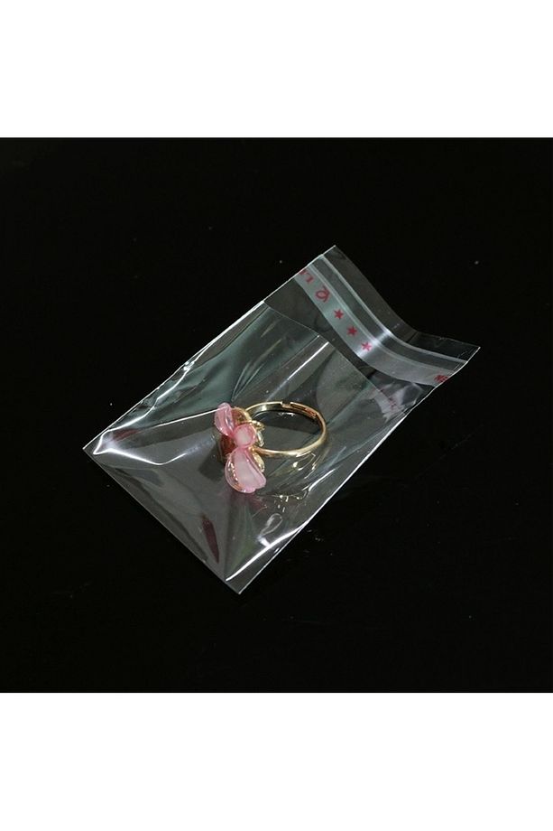 12x15+5 Cm. (12*20) 100 Adet - Şeffaf Bantlı Yapışkanlı Opp Jelatin Poşet - 3