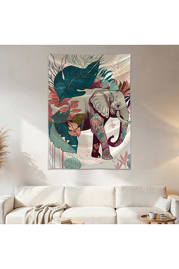 Elephant Wall Cloth Wall Tapestry First Quality Satin Fabric Poster