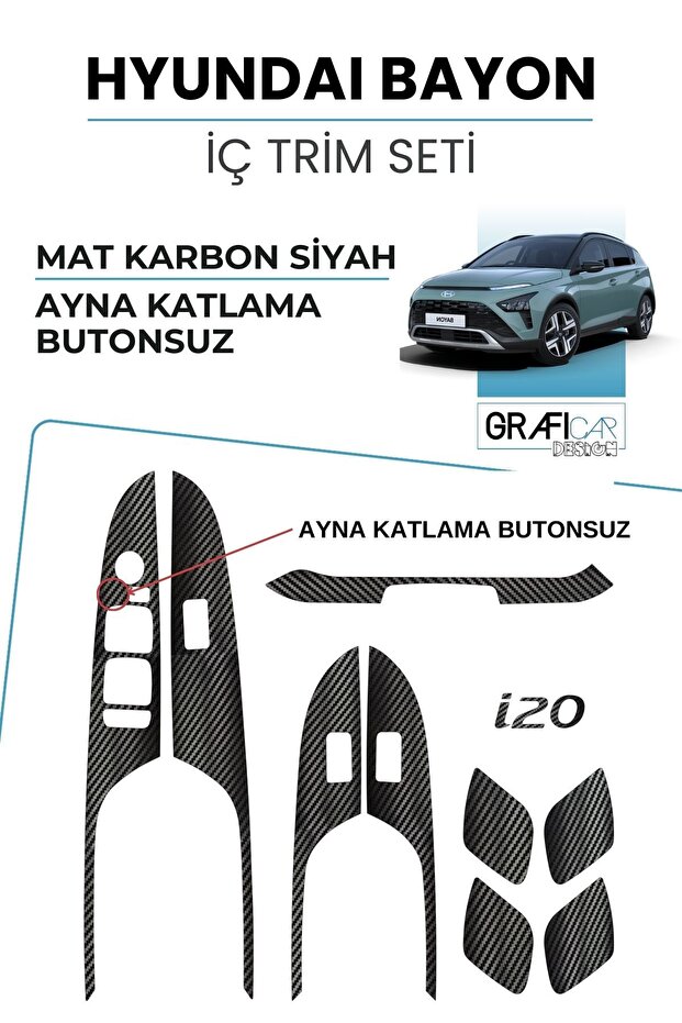 Hyundai Bayon Interior Trim Foil Covering Set
