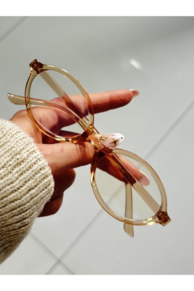 نظارات MIUX NUDE OVAL FRAME للحماية من الضوء الأزرق، متوافقة مع البصريات، يمكن تغيير النظارات