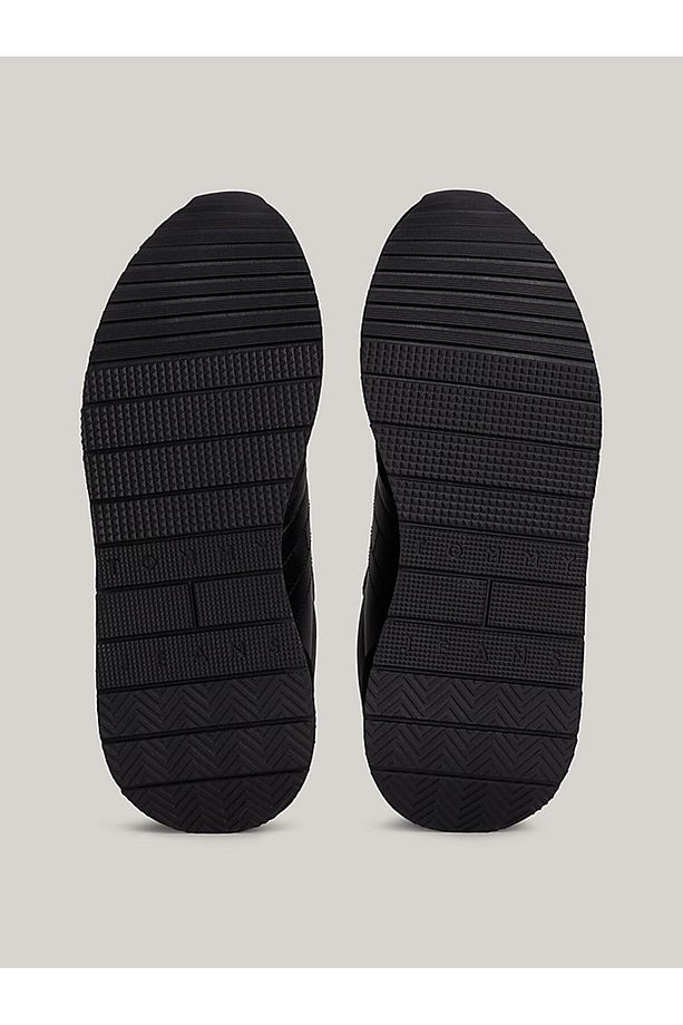 Erkek Marka Logolu Süet Üst Kısımlı Geri Dönüştürülmüş Polyster Astarlı Kauçuk Tabanlı Siyah Sneaker - 5