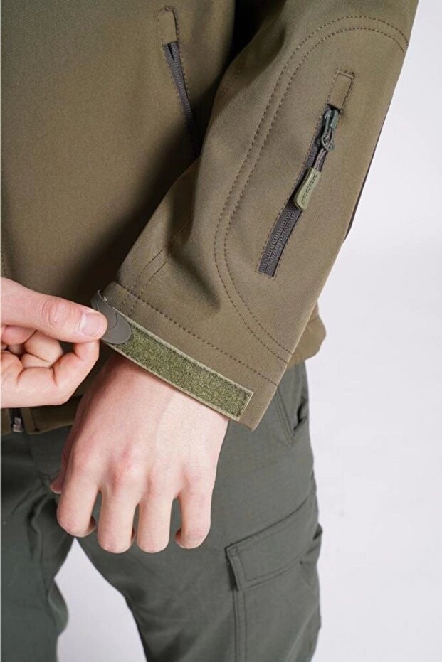 سترة كاكي سوفتشيل مقاومة للمطر - 16