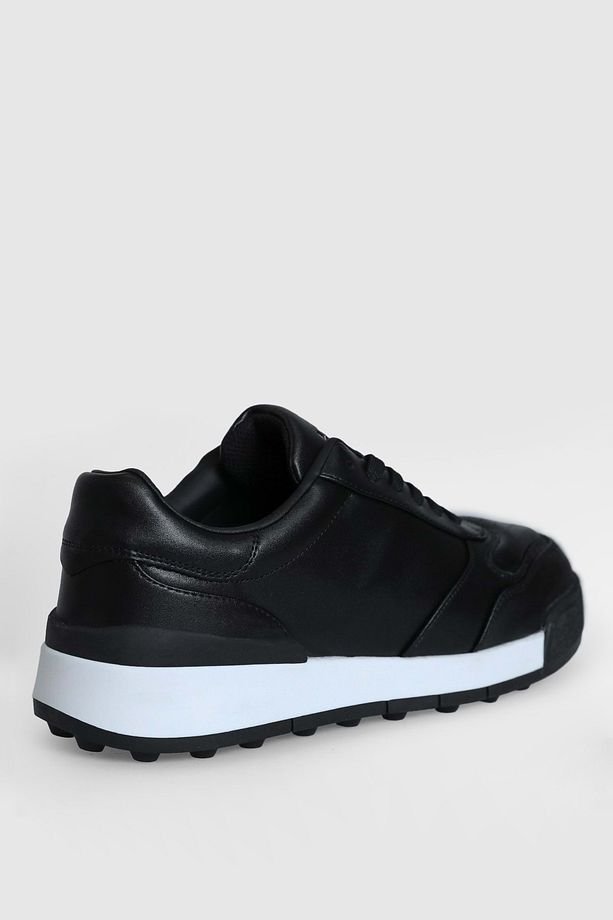 112230192 Noah Sneaker Erkek Deri Ayakkabı Siyah - 3