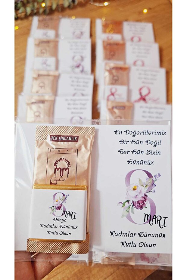 Chocolate Gift with Card (with Coffee Gift) 5 Pieces March 8 Women's Day Gifts