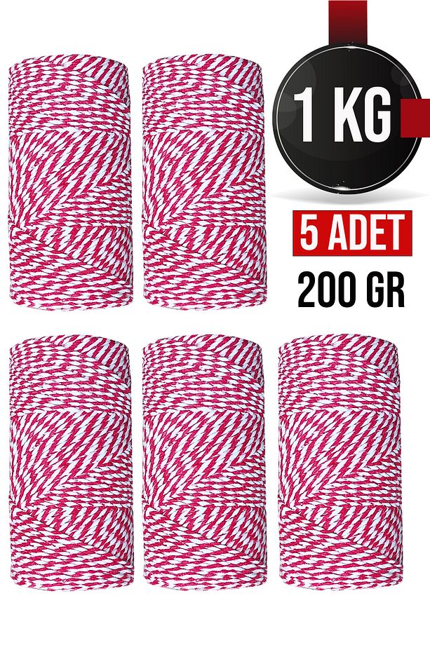 Hediye paketleme İpi Marteniçka İpi  5 Adet 200 gr 1 kg - 1