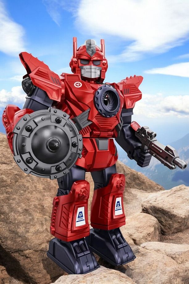 Pilli Sesli Işıklı ve Müzikli Buhar Çıkartan Hareketli Pilli Robot 34 cm - Buhar Atan Müzikli Robot - 2