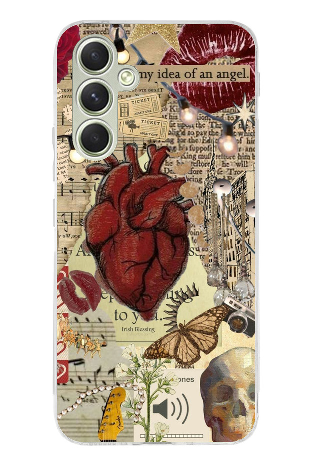 جراب سيليكون شفاف متوافق مع هاتف Galaxy A15 Vampire Diaries Vintage