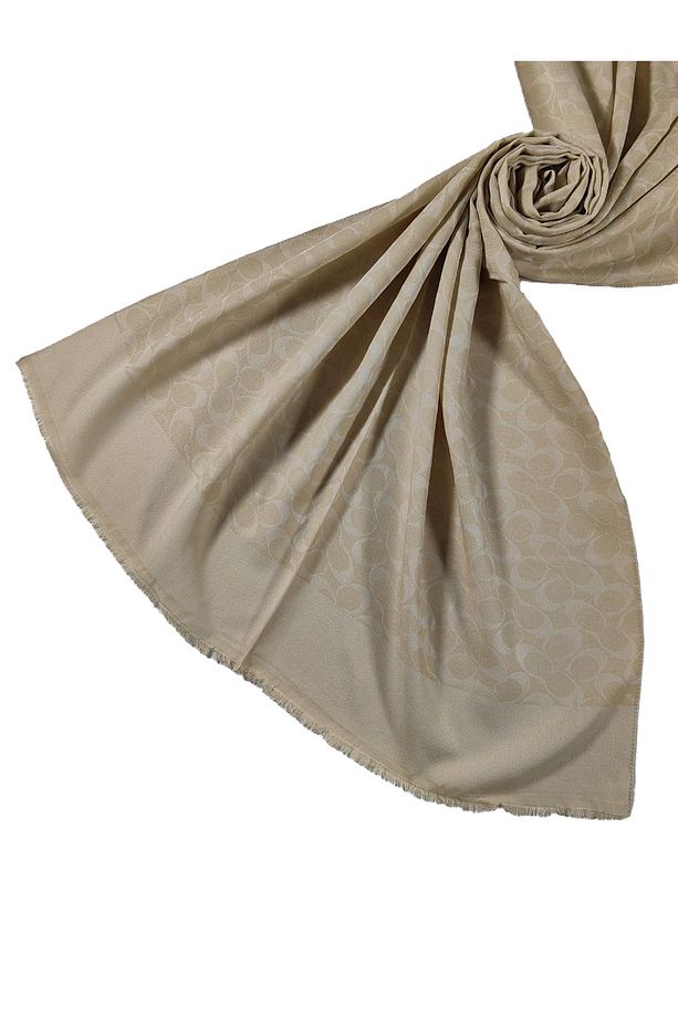 Işıl İpek Pamuk Jakarlı C Desen Şal 75x190 cm - 3