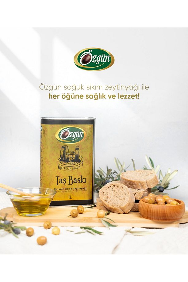 Taş Baskı 1 Lt Teneke Zeytinyağı - 3
