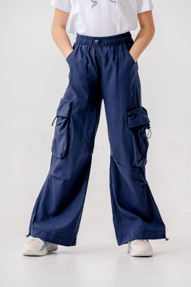 Girl's Elastic Waist Cargo Pants 2572