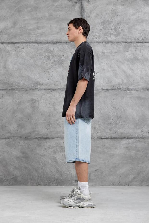 Μαύρο μπλουζάκι Farfrom Written Oversize - 5