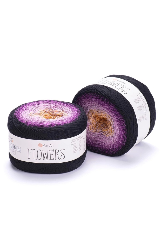 Flowers Ebruli El Örgü Ipi Ebruli-303 - 1