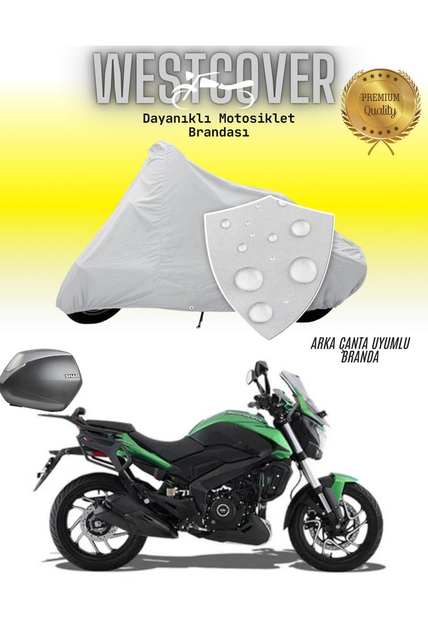 Bajaj Dominar 400 Ug Rear Bag Compatible Motorcycle Tarpaulin, Cover Gray