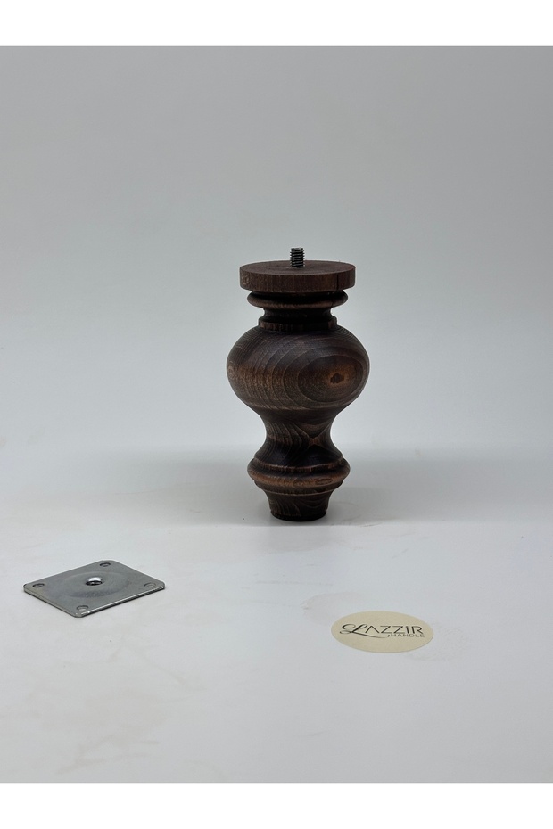 Wooden Ball Bohemian Stand (K-A34) (Diameter-7.5..Height-13) Single Stand (Walnut Color) Apparatus Included