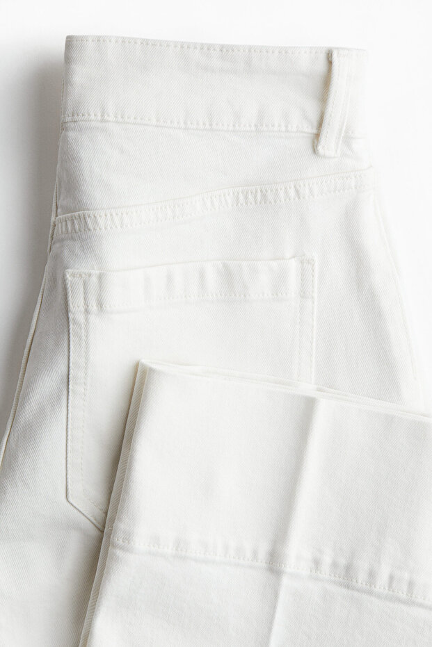 Wide High Cropped Jeans - 6