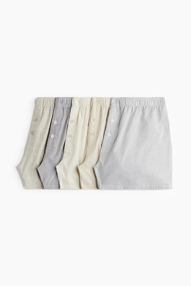 5’li Pamuklu Dokuma Boxer Şort - 5