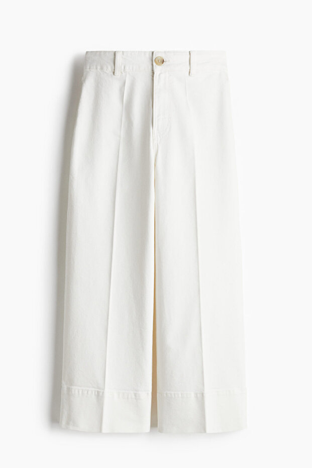 Wide High Cropped Jeans - 4
