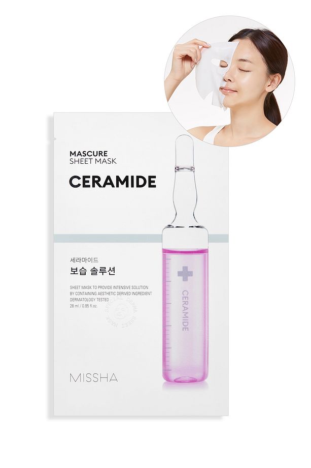 Seramid İçerikli Besleyici Yaprak Maske Mascure Moisture Barrier Solution Sheet Mask (Ceramide) - 1