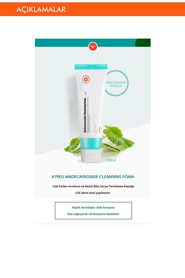 Hassas Ve Yıpranmış Ciltlere Özel Bakım Sunan Yüz Yıkama Köpüğü 130ml Madecassoside Cleansing Foam - 2