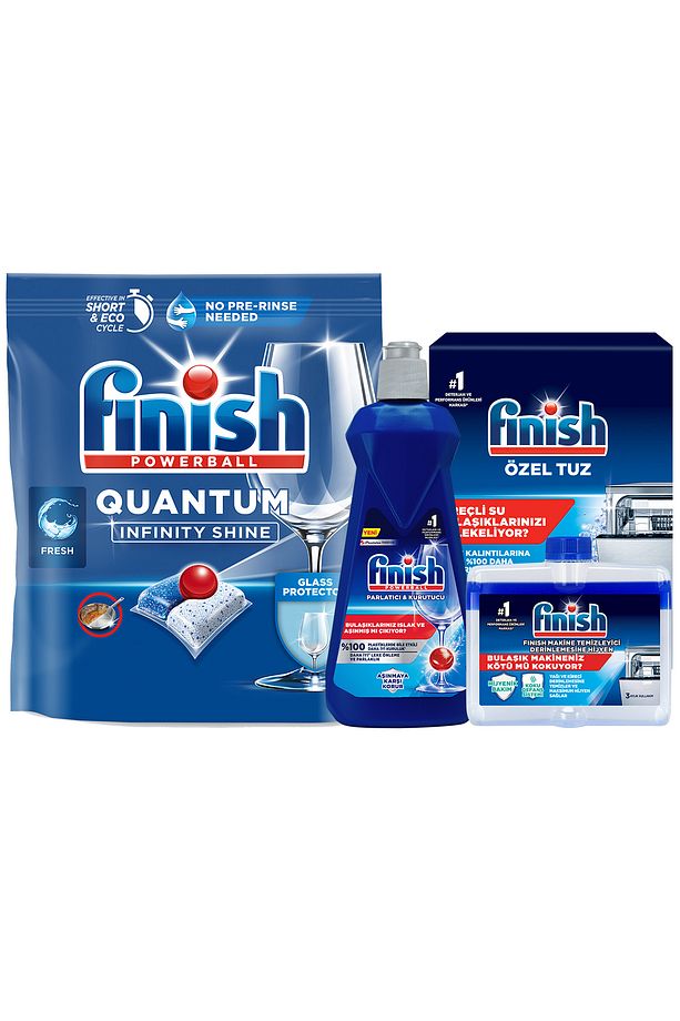 Quantum Infinity Shine 83 Kapsül Bulaşık Makinesi Deterjanı Tableti + Temizlik Ve Bakım Seti - 2
