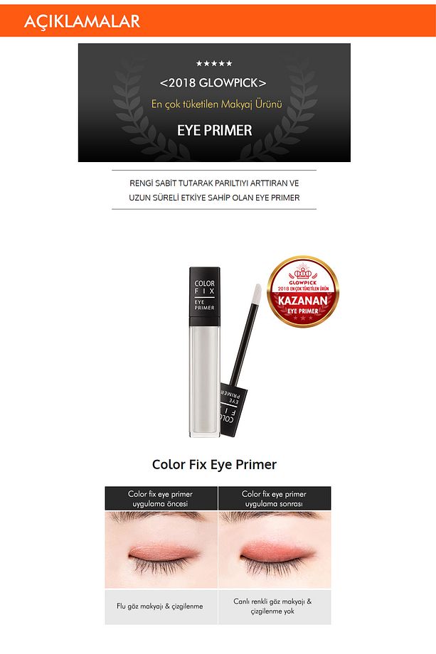 Göz Makyajının Kalıcılığını Arttıran Makyaj Bazı Color Fix Eye Primer - 2