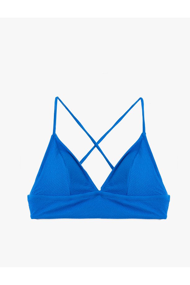 Arkası Çapraz Askılı Bağlama Detaylı Bralet Bikini Üstü - 1