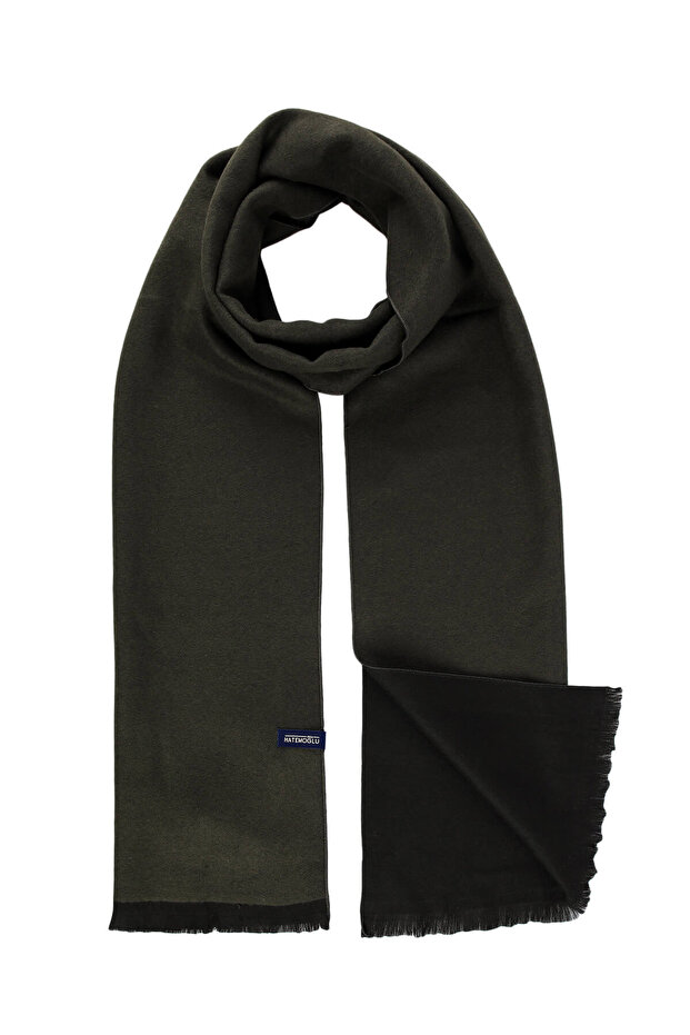 Antrasit Düz Çift Taraflı Atkı - 2