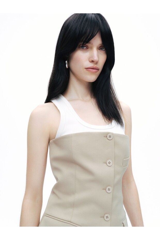 Straplez Mini Elbise - 4