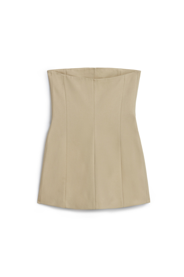 Straplez Mini Elbise - 8