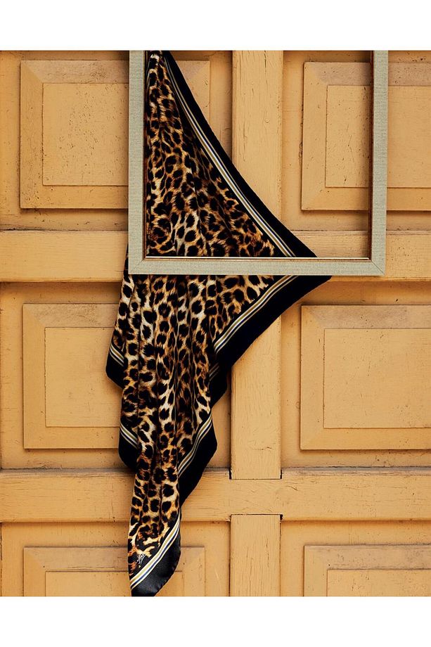 Tivil Eşarp - Polyester Twill - 7984795-911 - Leopar Desen - 2