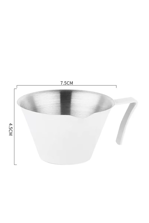 White 100ML Espresso Extraction Cup 304 Stainless Steel with Scale Thickened Exquisite Ounce Coffee